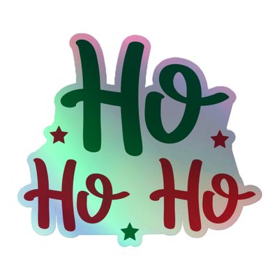 Christmas Ho Ho Ho Holographic Sticker