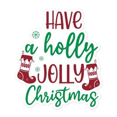 Holly Jolly Christmas Sticker