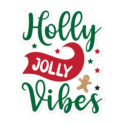 Christmas Holly Jolly Vibes Sticker