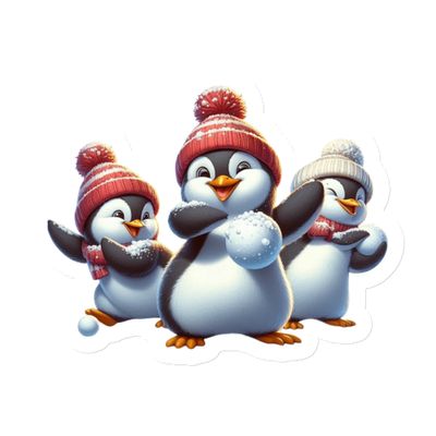 Funny Christmas Penguins Magnet