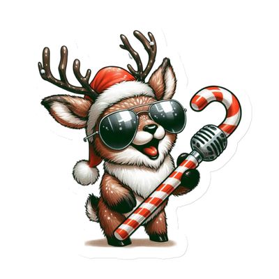 Funny Christmas Singing Reindeer Magnet