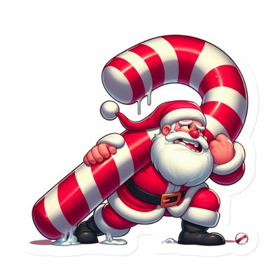 Funny Christmas Santa Magnet