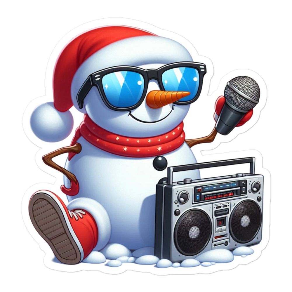 Cool Christmas Snowman Sticker