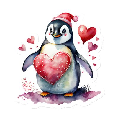 Valentine Love Penguin Magnet