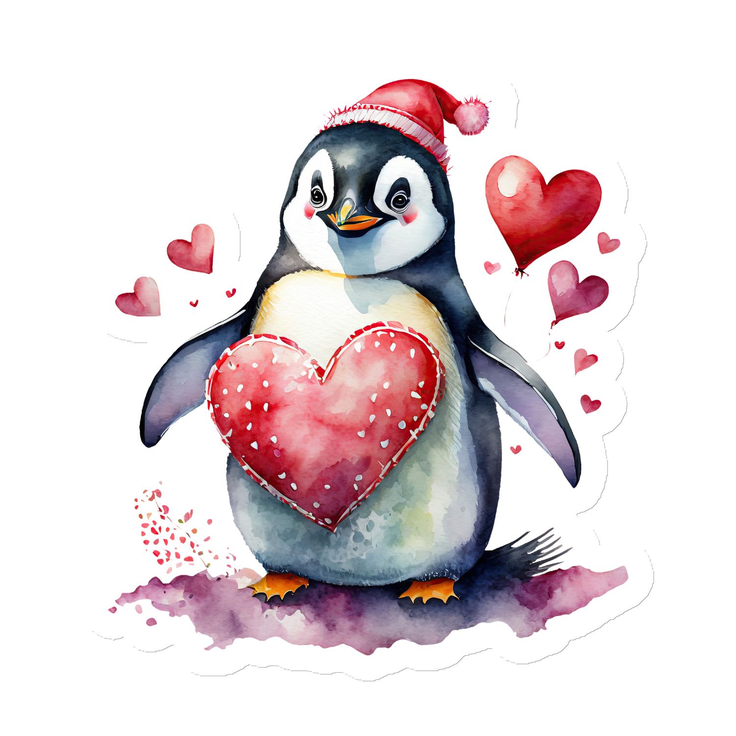 Valentine Love Penguin Magnet