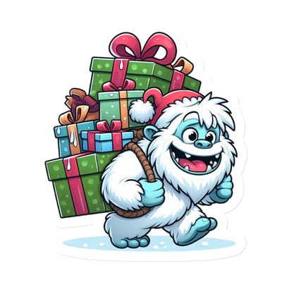 Funny Christmas Yeti Magnet