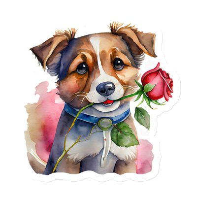 Cute Valentine Puppy Magnet