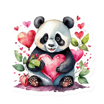 Cute Valentine Panda Magnet