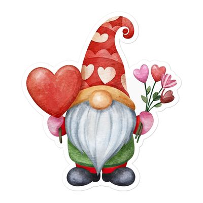 Valentine Gnome Sticker