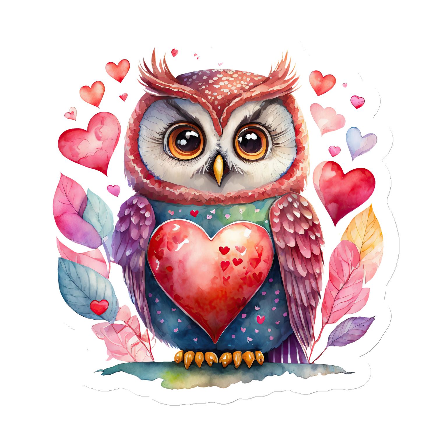 Valentine Love Owl Magnet