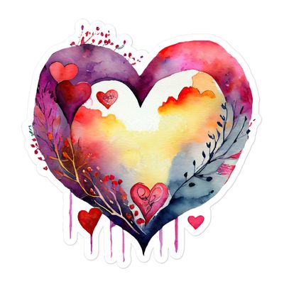 Valentine Love Heart Sticker