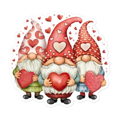 Valentine Love Gnomes Sticker