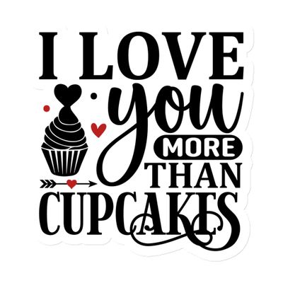 Valentine I Love You More Than Cupcakes Magnet