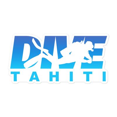 Dive Tahiti with Scuba Diver Sticker