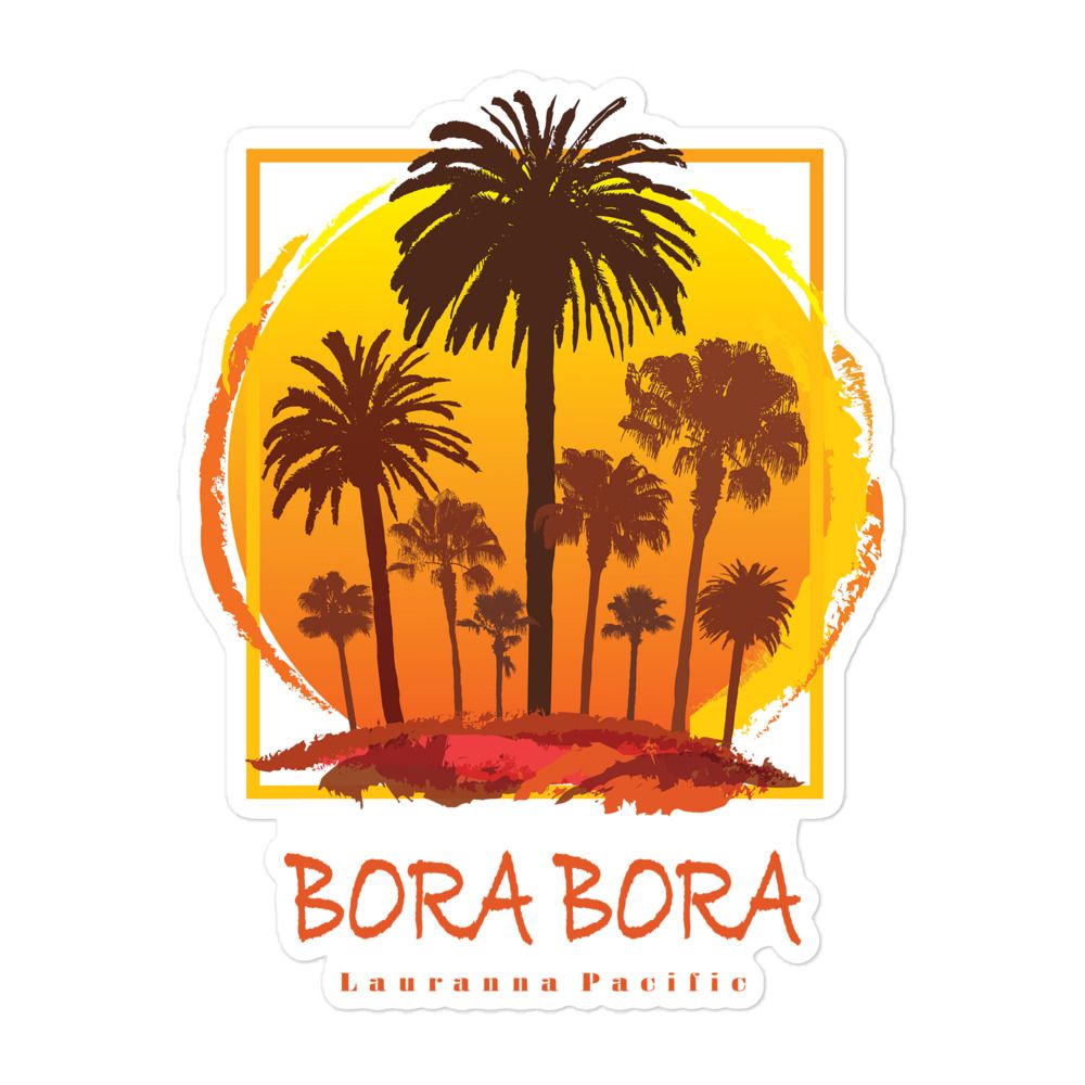Bora Bora Sunset Palms Sticker
