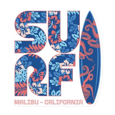 Surf Malibu California Magnet
