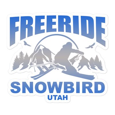 Freeride Skiing Snowbird Utah Sticker