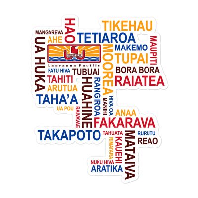 Islands of French Polynesia Sticker