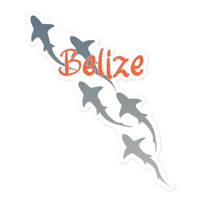 Belize Shark Scuba Diving Sticker