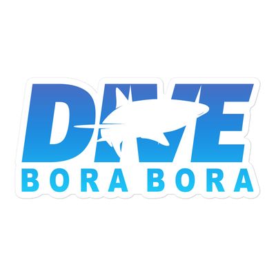 Dive Bora Bora Scuba Diving with Shark Sticker