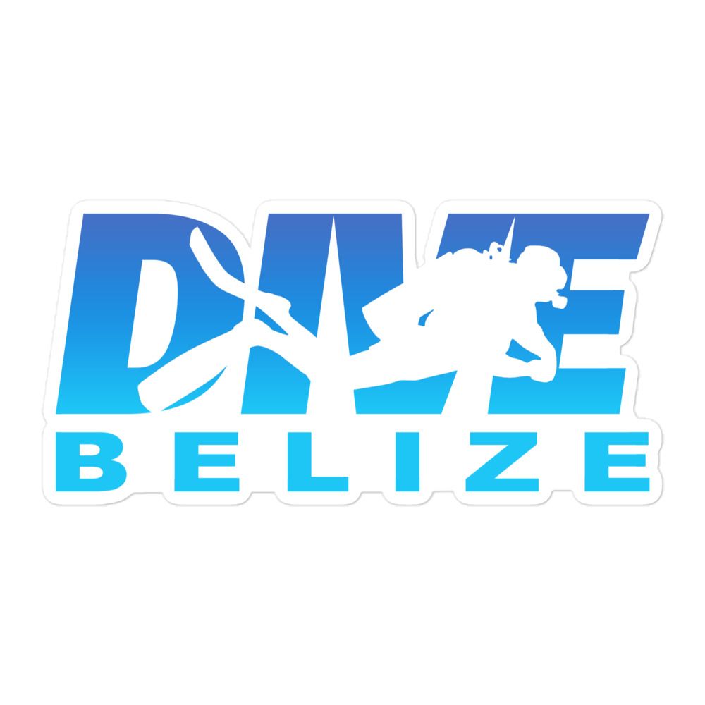 Dive Belize with Scuba Diver, Scuba Diving Sticker