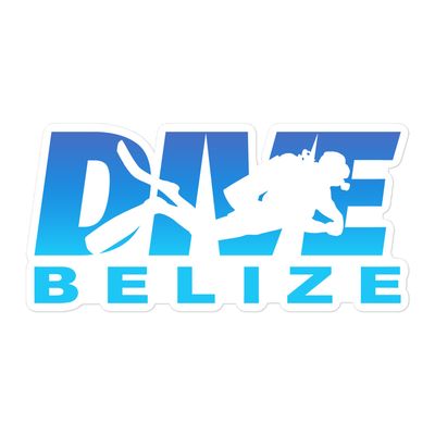 Dive Belize with Scuba Diver, Scuba Diving Sticker