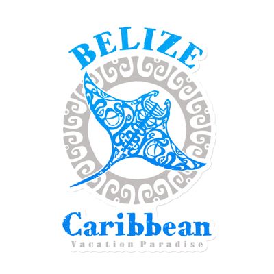 Belize Manta Ray Tribal Tattoo Magnet