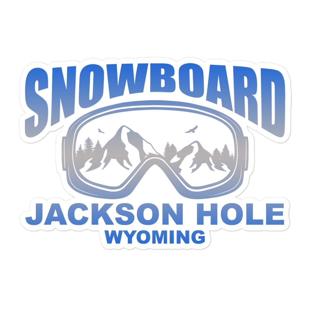 Snowboard Mask Jackson Hole Wyoming Sticker
