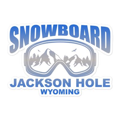Snowboard Mask Jackson Hole Wyoming Sticker