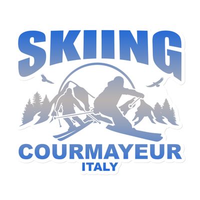 Skiing Courmayeur Italy Magnet