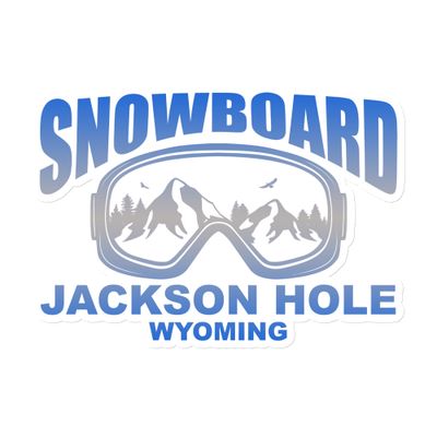 Snowboard Mask Jackson Hole Wyoming Magnet