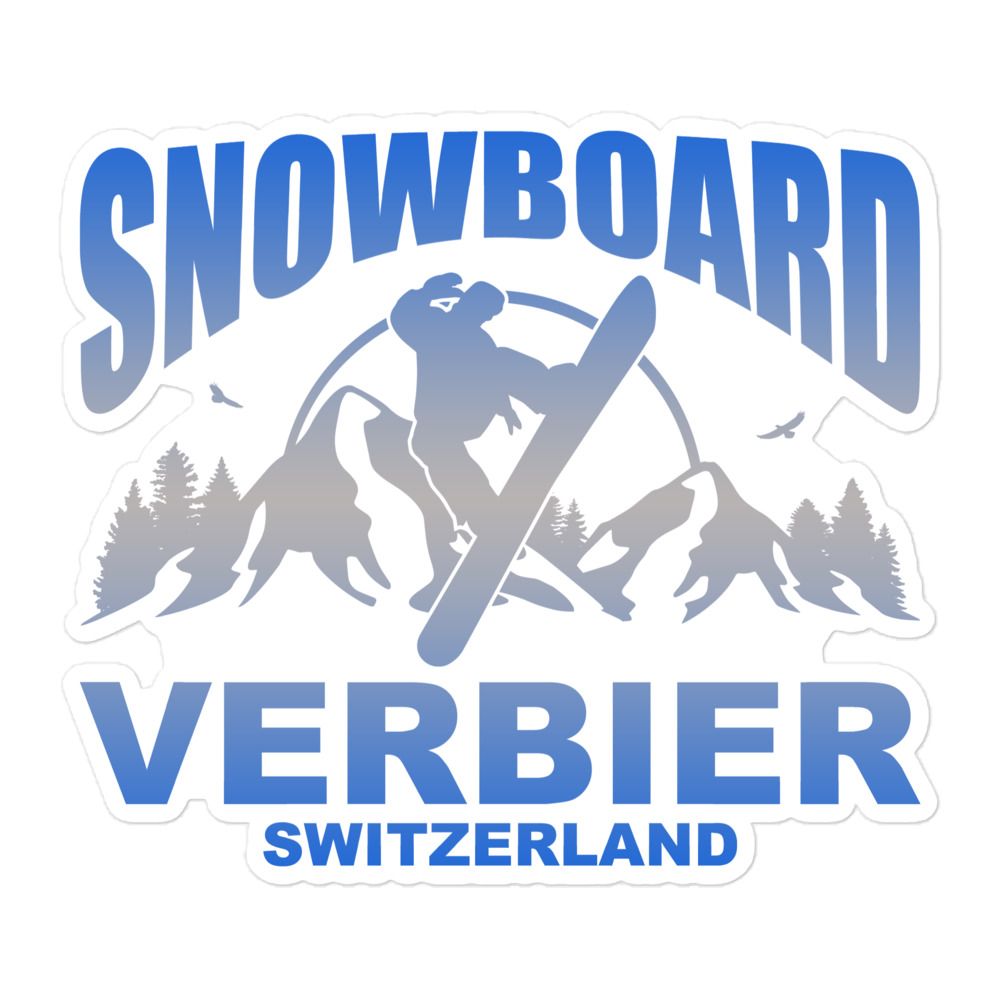 Snowboard Rider Verbier Switzerland Sticker