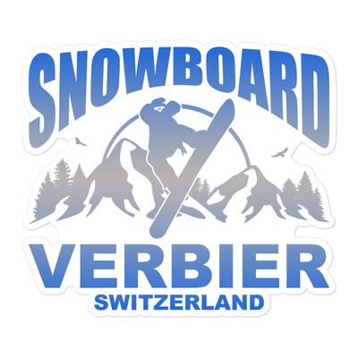 Snowboard Rider Verbier Switzerland Sticker