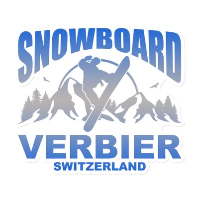 Snowboard Rider Verbier Switzerland Magnet