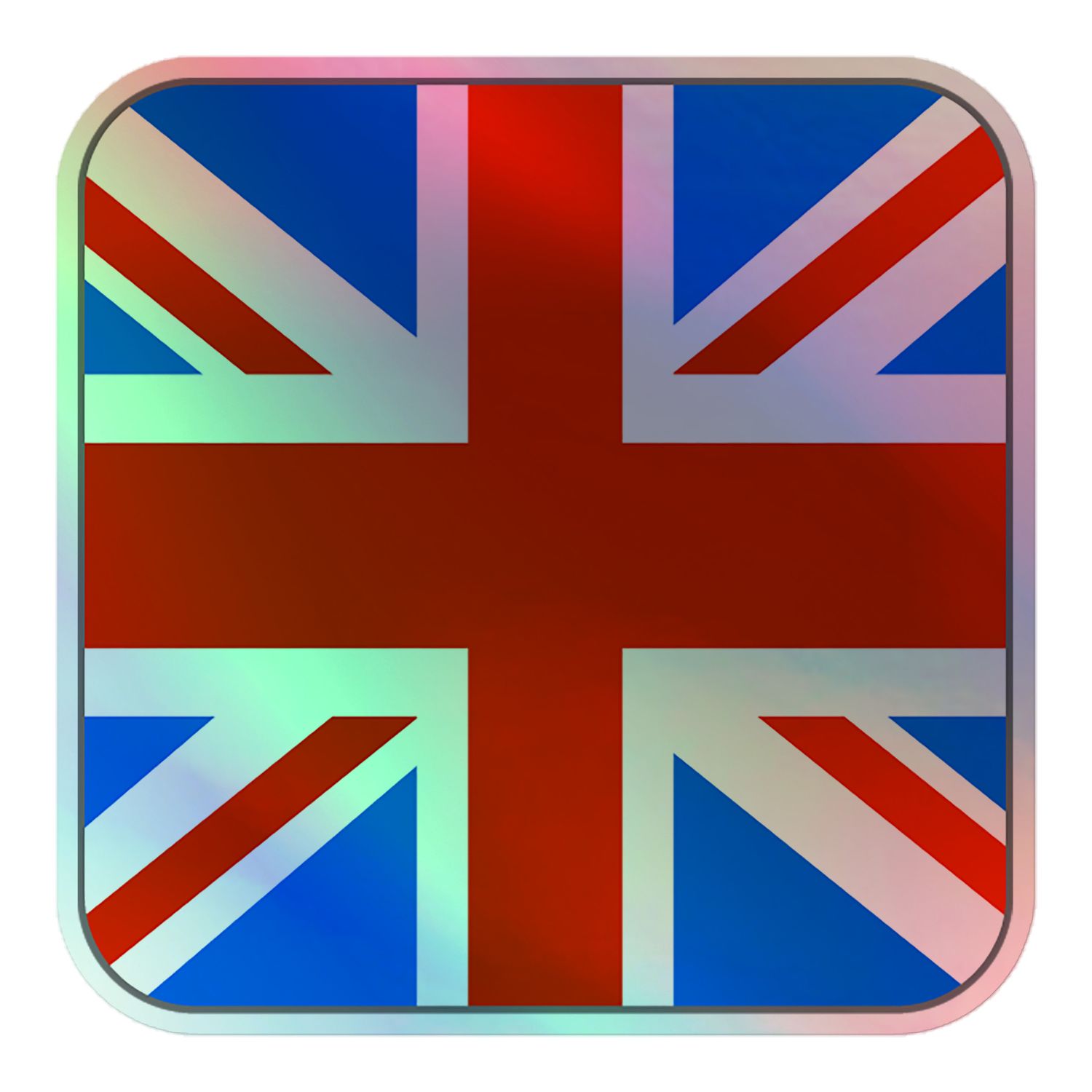 United Kingdom Flag Holographic Sticker