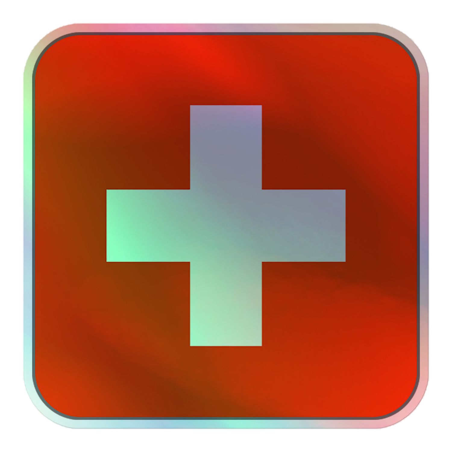 Switzerland Flag Holographic Sticker