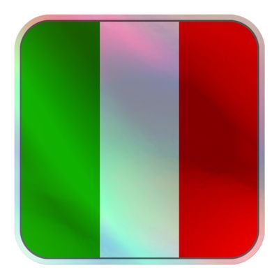 Italy Flag Holographic Sticker