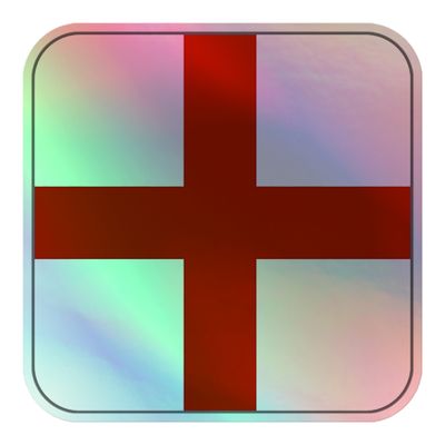 England Flag Holographic Sticker