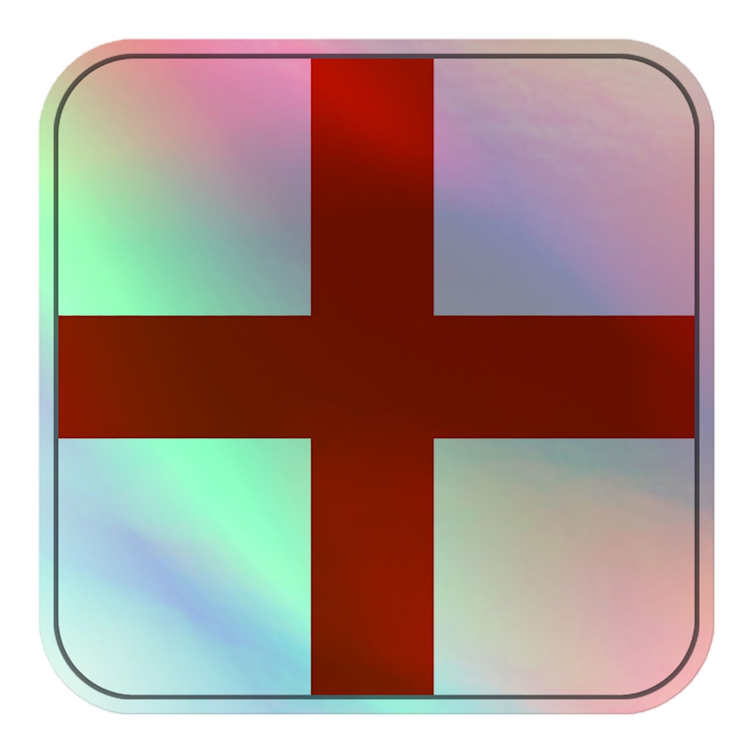 England Flag Holographic Sticker
