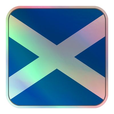 Scotland Flag Holographic Sticker