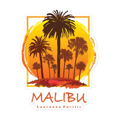 Malibu Sunset Palms Sticker
