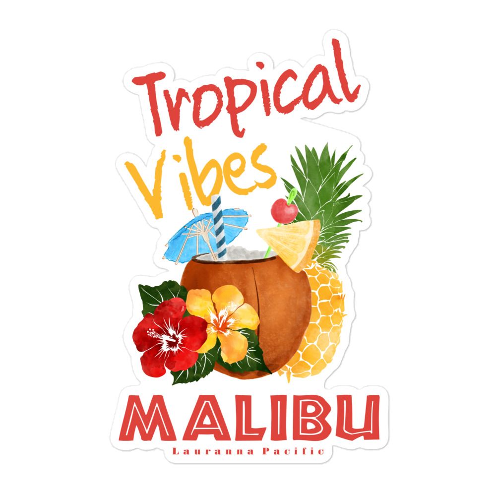 Malibu Tropical Vibes Sticker