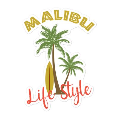 Malibu Tropical Life Style Sticker