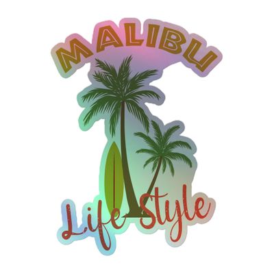 Malibu Tropical Life Style Holographic Sticker