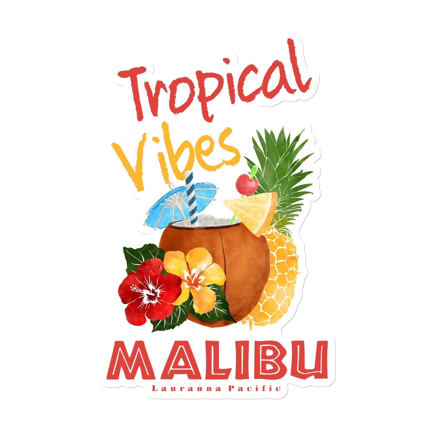 Malibu Tropical Vibes Magnet