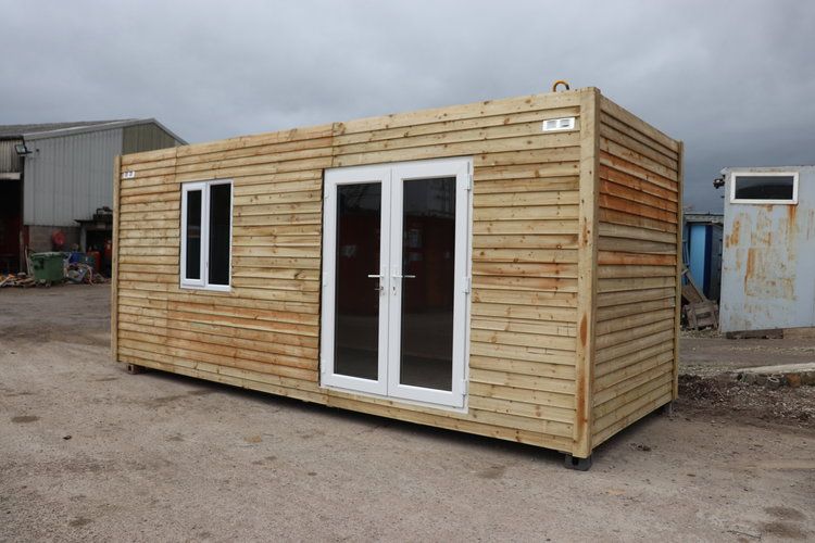 20&#39;x8&#39; Garden Shed / Summer House Timber Clad Insulated container Available to Order
