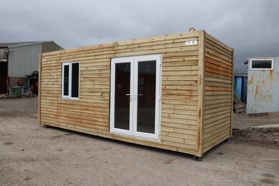 20&#39;x8&#39; Garden Shed / Summer House Timber Clad Insulated container Available to Order
