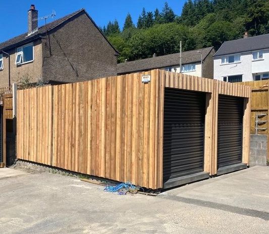20x16 Larch Cladded Community Hub Workshop Conatiner Conversion
