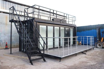20x8ft Container Conversion with mezzanine