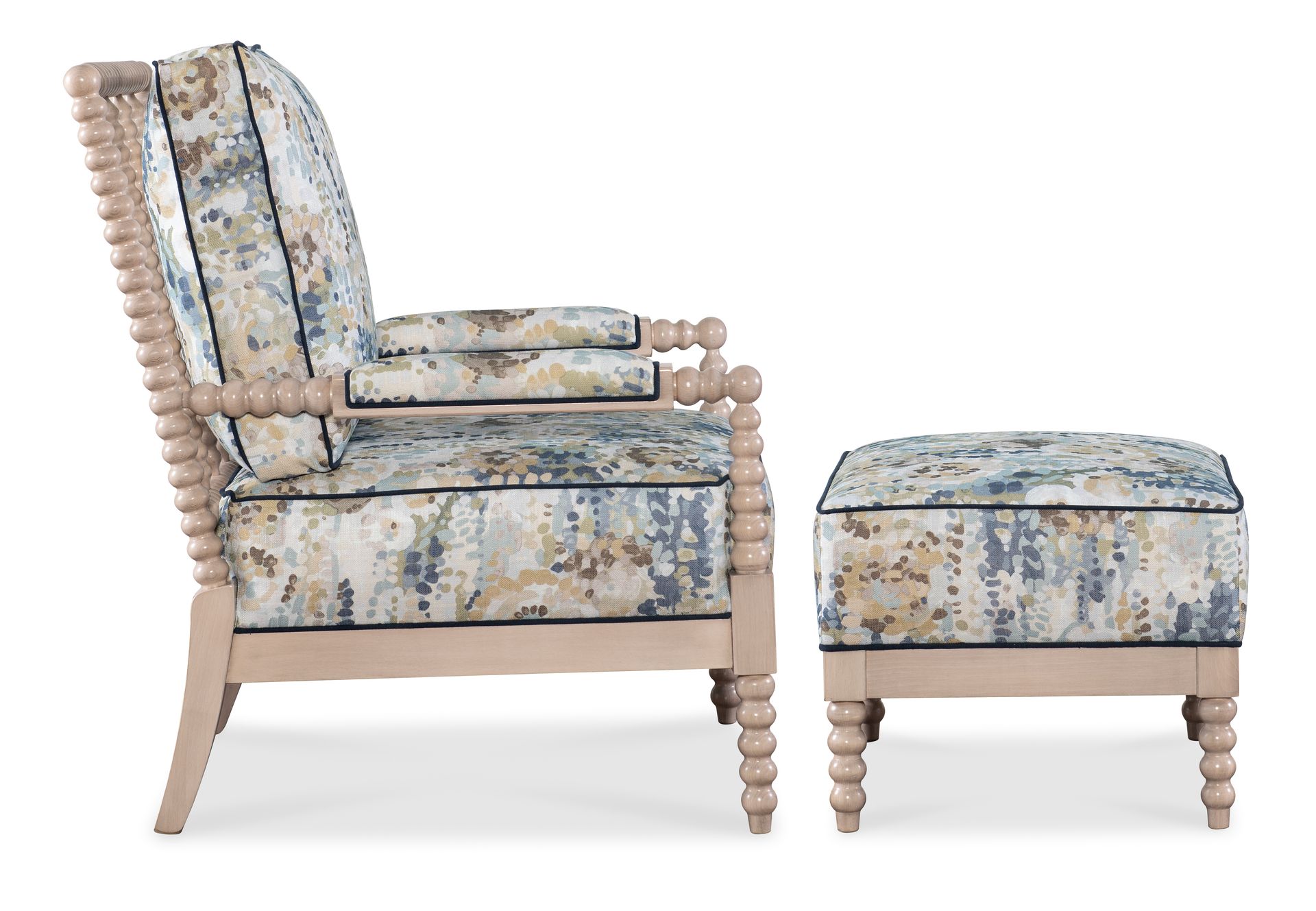 CLAIRE ROPE ACCENT CHAIR & OTTOMAN